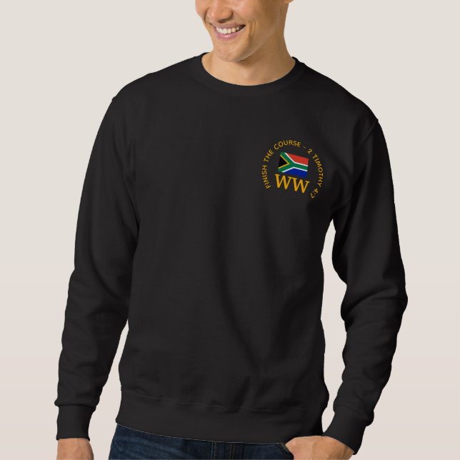 Sweatshirt Drapeau personnalisé de l'AFRIQUE DU SUD MONOGRAMM (Devant)