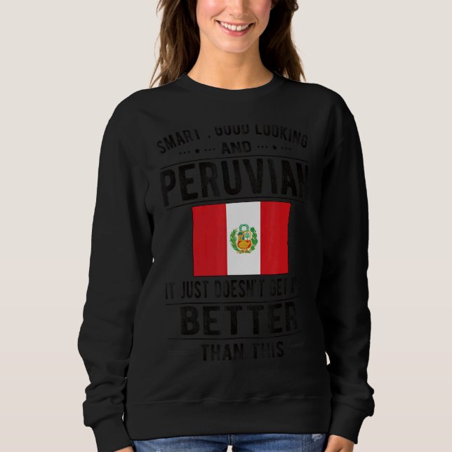 Sweatshirt Drapeau péruvien Pérou Racines péruviennes (Devant)