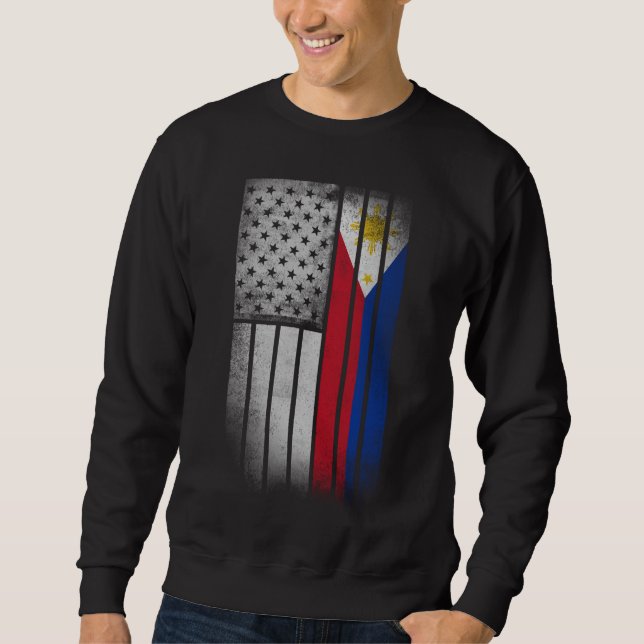Sweatshirt Drapeau philippin américain (Devant)