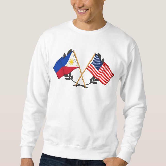 Sweatshirt Drapeau philippin américain Patrimoine philippin V (Devant)