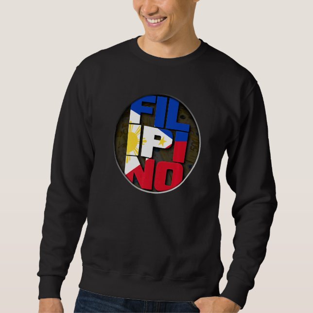 Sweatshirt Drapeau philippin Drapeau philippin Pinoy (Devant)