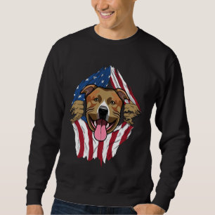 Sweatshirt Drapeau Pitbull américain