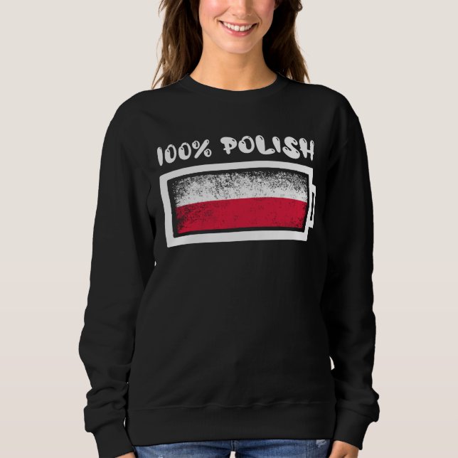 Sweatshirt Drapeau polonais à 100 % (Devant)