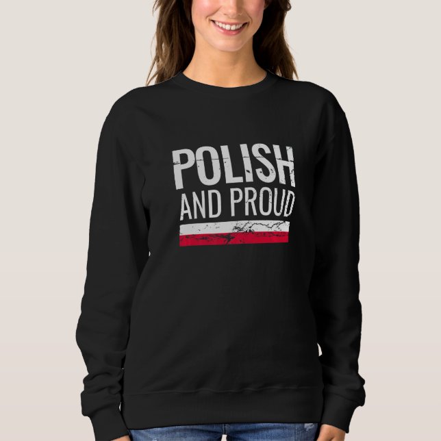 Sweatshirt Drapeau Polonais Fier Et Polonais (Devant)