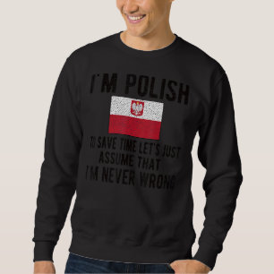 Sweatshirt Drapeau polonais Pologne Racines polonaises