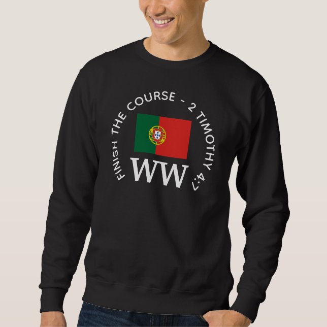 Sweatshirt Drapeau PORTUGAL Personnalisé MONOGRAM Golf (Devant)