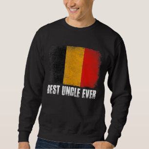 Sweatshirt Drapeau Retro Belgique Meilleur Oncle Jamais Fête
