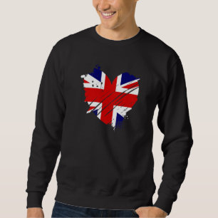 Sweatshirt Drapeau Royaume-Uni J'aime l'ADN pour les Britanni
