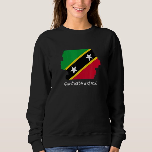 Sweatshirt Drapeau Saint-Christophe-et-Niévès (Devant)