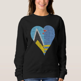 Sweatshirt Drapeau Saint-Lucien Coeur