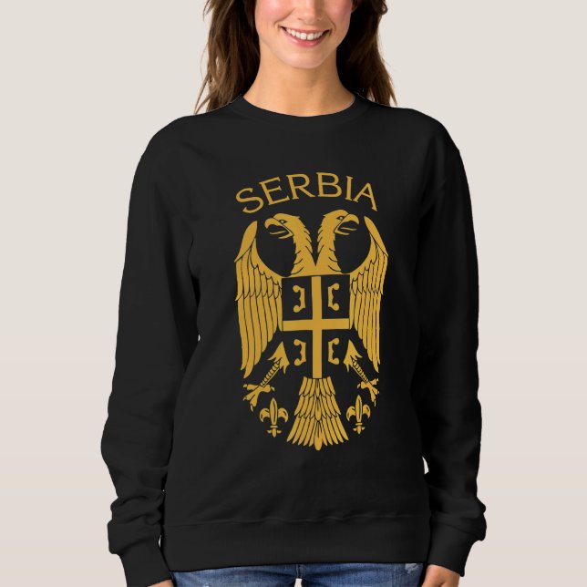 Sweatshirt Drapeau serbe aigle serbe (Devant)