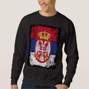 Sweatshirt Drapeau Serbe Drapeau Serbe Armoiries Aigle Serbie