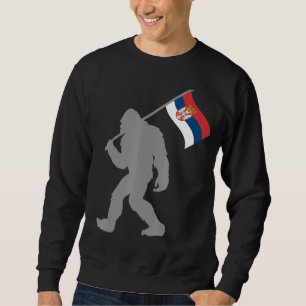 Sweatshirt Drapeau Serbe Ou Srbija Sur Le Drapeau Serbe