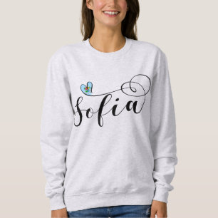 Sweatshirt Drapeau Sofia, Je Coeur Sofia, Bulgarie