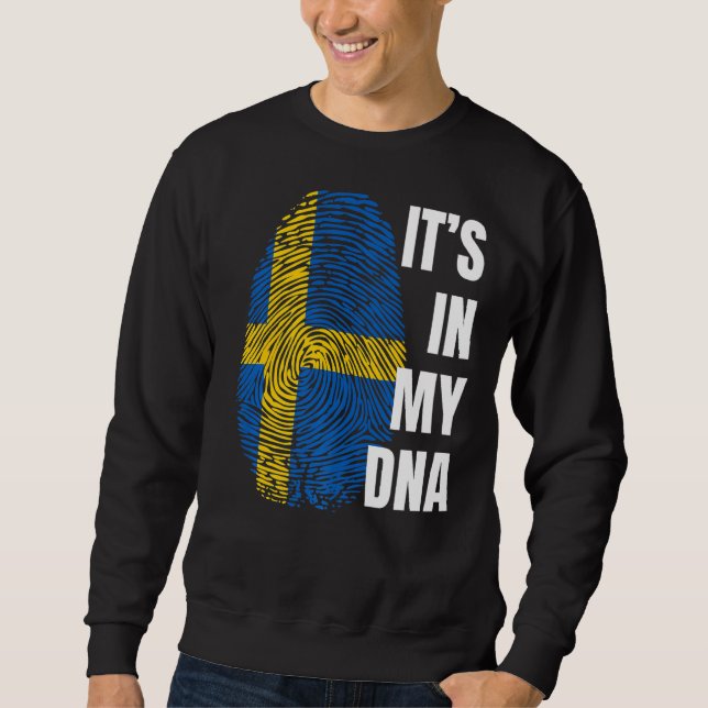 Sweatshirt Drapeau suédois empreintes digitales Suède (Devant)