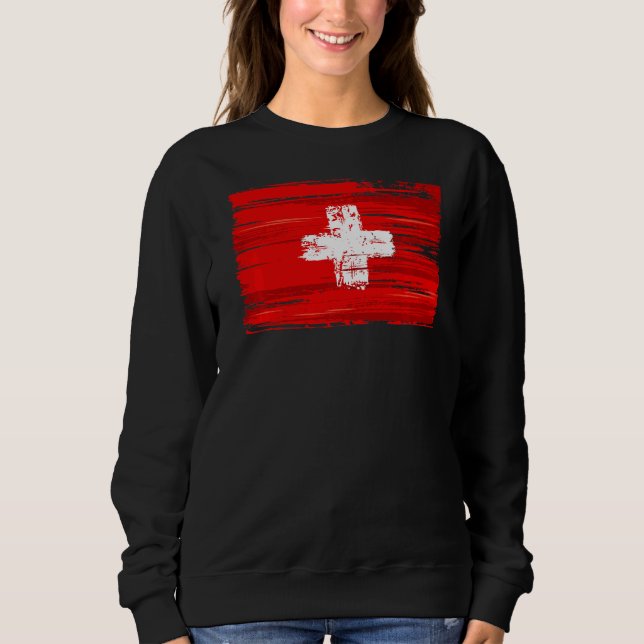 Sweatshirt Drapeau Suisse (Devant)