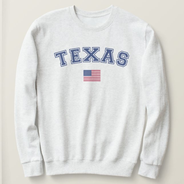 Sweatshirt Drapeau Texas State USA (Design devant)