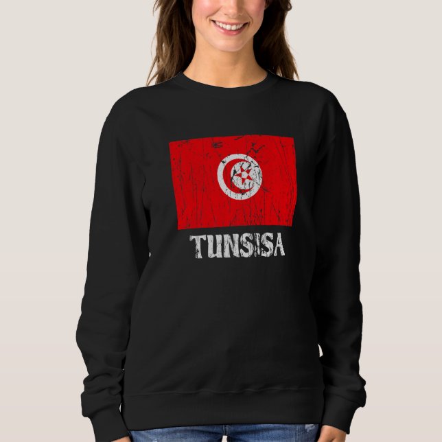 Sweatshirt Drapeau tunisien Tunisie Fierté Drapeau tunisien (Devant)