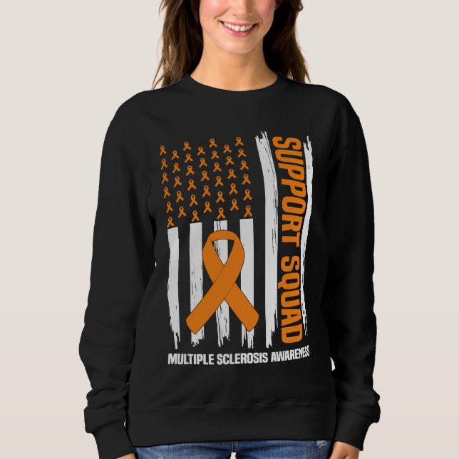 Sweatshirt Drapeau US Sclérose en plaques Sclérose en plaques (Devant)