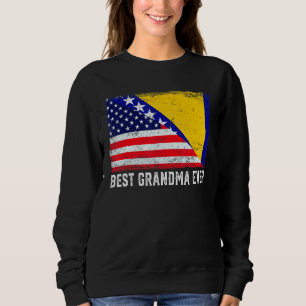 Sweatshirt Drapeau Usa Bosnie-Herzégovine Drapeau Meilleur Gr