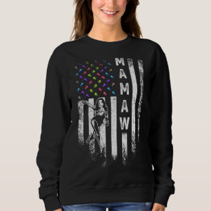 Sweatshirt Drapeau vintage Américain Fier Bowling Mamaw Bowle