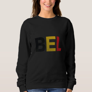 Sweatshirt Drapeau vintage Belgique Football Sport Drapeau Be