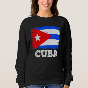Sweatshirt Drapeau vintage Cuba Pays Drapeau rétro Cuba