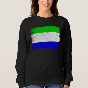Sweatshirt Drapeau vintage de la Sierra Leone Indépendance si