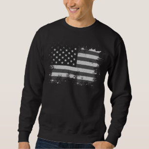 Sweatshirt Drapeau vintage des États-Unis déprimé 4 juillet p