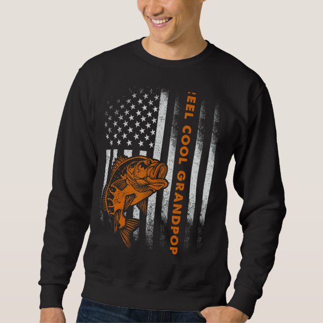Sweatshirt Drapeau Vintage Drapeau américain Cool Grandpop Gr (Devant)