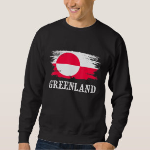 Sweatshirt Drapeau vintage du Groenland J'aime le Groenland