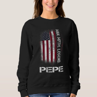 Sweatshirt Drapeau vintage grand-père mythe légende Pepe homm