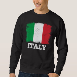 Sweatshirt Drapeau vintage Italie Pays Drapeau rétro Italien