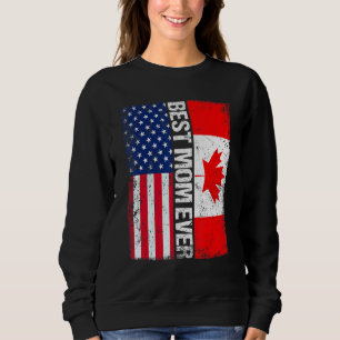 Sweatshirt Drapeau vintage Meilleure maman Jamais Femmes Rétr