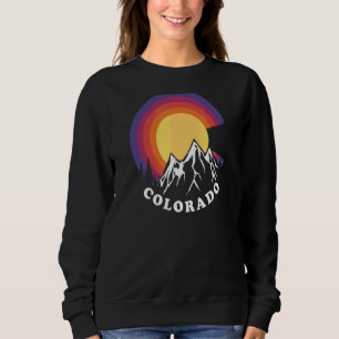 Sweatshirt Drapeau vintage Sunset Colorado Colorado