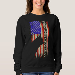 Sweatshirt Drapeau vintage Usa Chien de taureau Français Gran