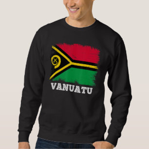 Sweatshirt Drapeau vintage Vanuatu Pays Drapeau rétro Vanuatu