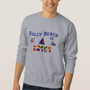 Sweatshirt Drapeaux de signal de Sc de plage de folie