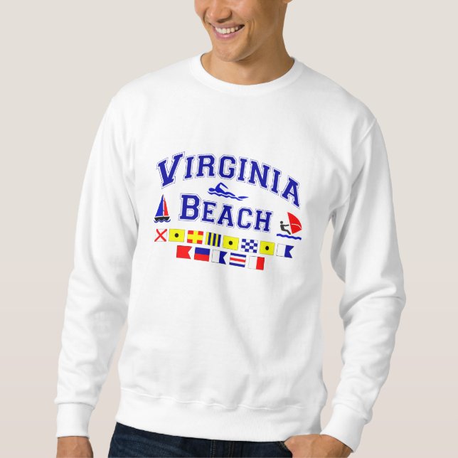 Sweatshirt Drapeaux de signal de Virginia Beach VA (Devant)
