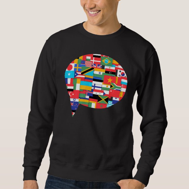 Sweatshirt Drapeaux Des Pays Du Monde International (Devant)