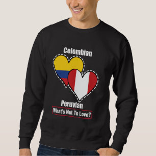 Sweatshirt Drapeaux Du Cœur Colombiens Péruviens Qu'est-ce Qu