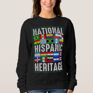 Sweatshirt Drapeaux du Mois du patrimoine hispanique Latina G
