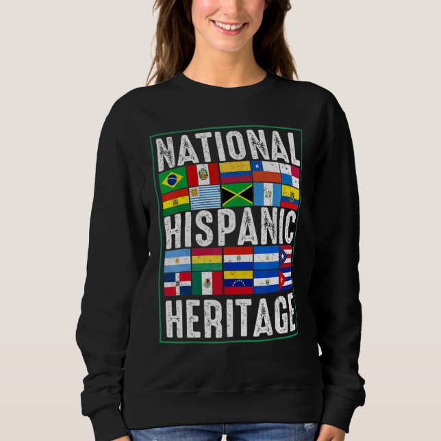 Sweatshirt Drapeaux du Mois du patrimoine hispanique Latina G (Devant)
