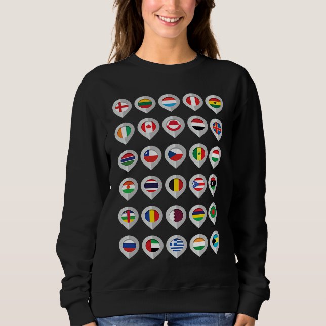Sweatshirt Drapeaux Internationaux des Pays du (Devant)