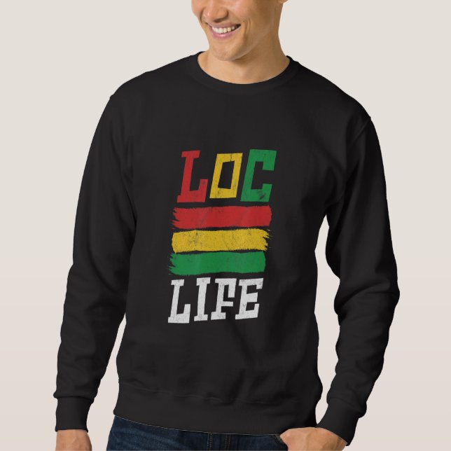 Sweatshirt Dreadlocks Rasta Localise La Vie De Melanin Afro D (Devant)