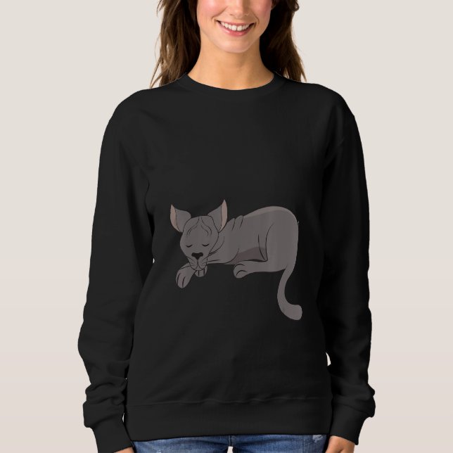 Sweatshirt Dream Sleep, Oriental Shorthair Cat, Cat Sleep (Devant)
