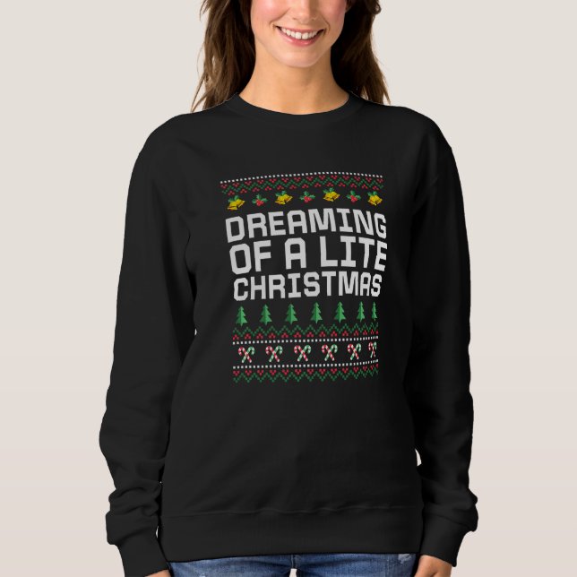 Sweatshirt Dreaming of a Lite Christmas Food Xmas Foodie Chri (Devant)