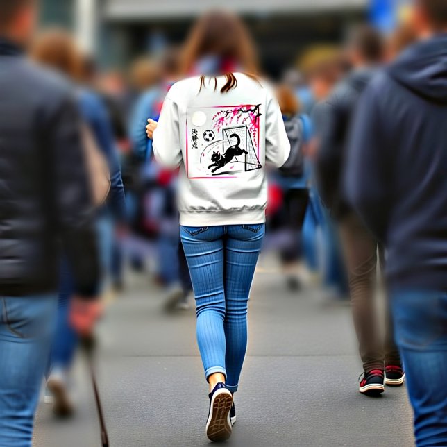 Sweatshirt Dreamy Cherry Blossom Cat Soccer for japaness art (Créateur téléchargé)