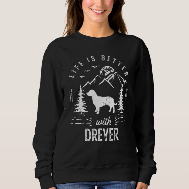 Sweatshirt Drever Life Better Maman Papa Chien (Devant)