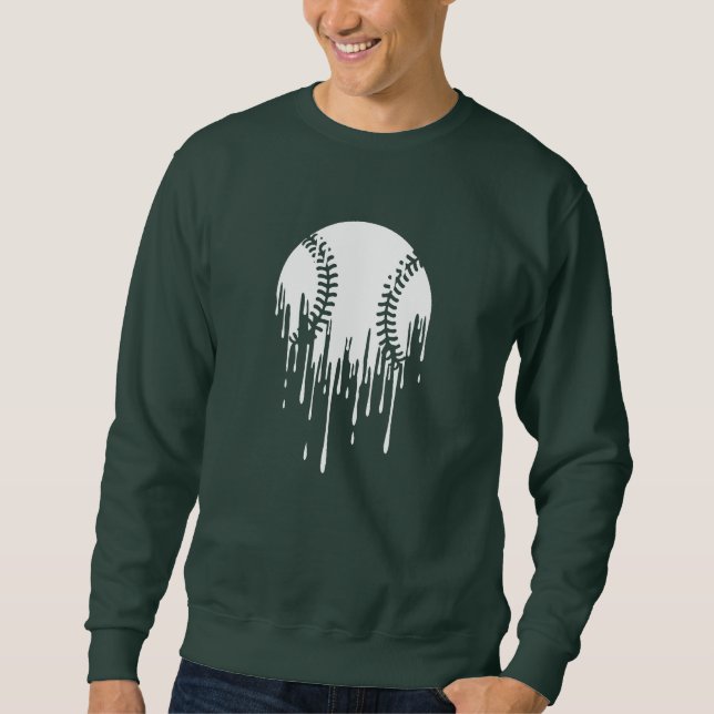 Sweatshirt Dripping Baseball Design for Bold Sports Fans (Devant)